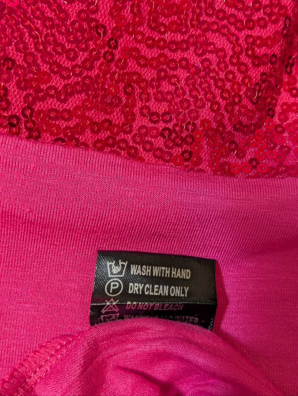 Southern Stitch Hearts & Sequin Pink Shirt. Size S - Picture 12 of 13